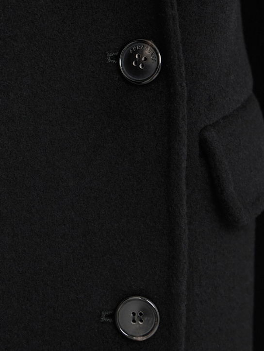 Annagreta Bianca double breasted wool blend coat