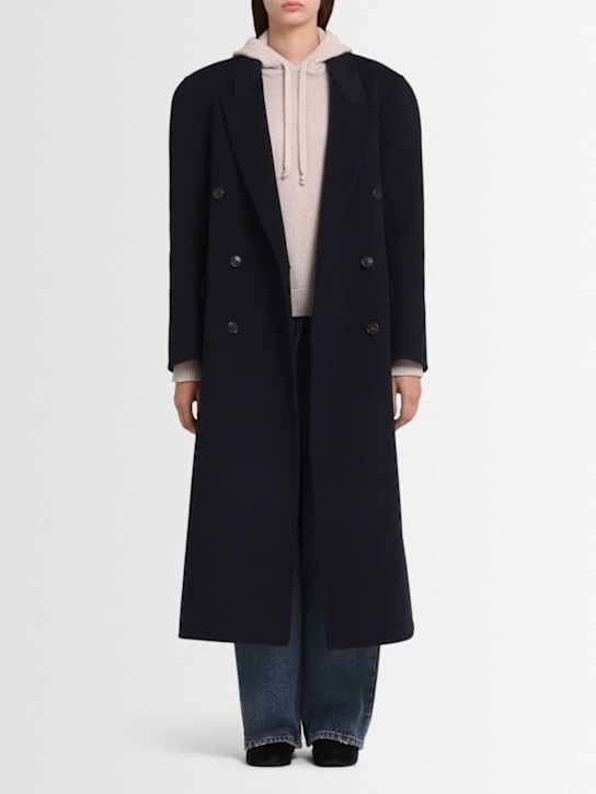 Annagreta Bianca double breasted wool blend coat