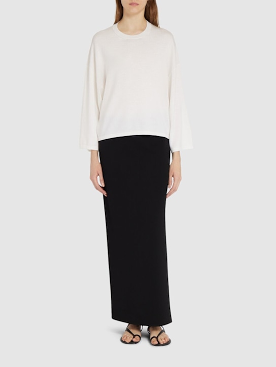 Khaite Lilth crepe jersey long skirt