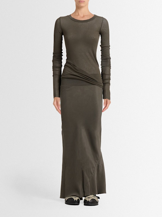 Rick Owens Viscose & silk rib jersey l/s top 4 Rick Owens Viscose & silk rib jersey l/s top