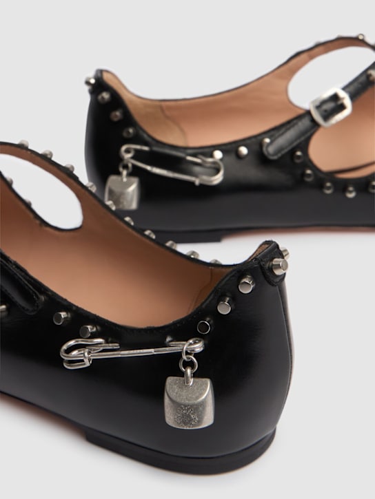 Bally 10mm Beliska studded leather flats