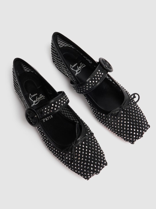 Christian Louboutin 10mm Mamastrapitina crystal flats