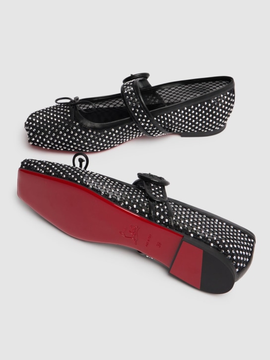 Christian Louboutin 10mm Mamastrapitina crystal flats