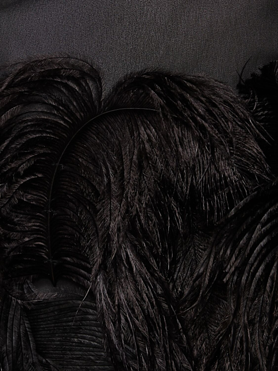 The Attico Embroidered georgette dress w/feathers 5 The Attico Embroidered georgette dress w/feathers