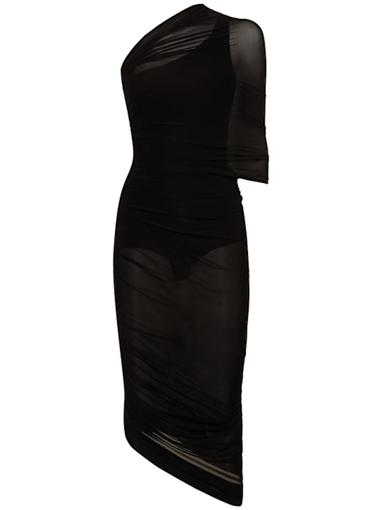 Magda Butrym Draped jersey one sleeve midi dress
