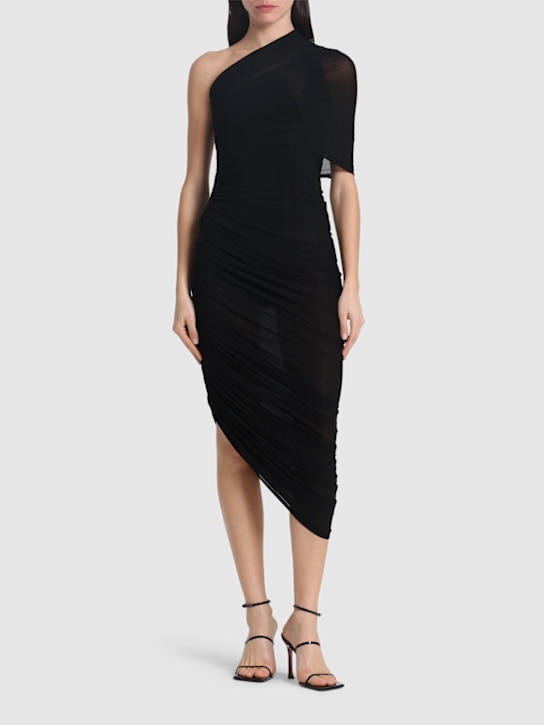 Magda Butrym Draped jersey one sleeve midi dress