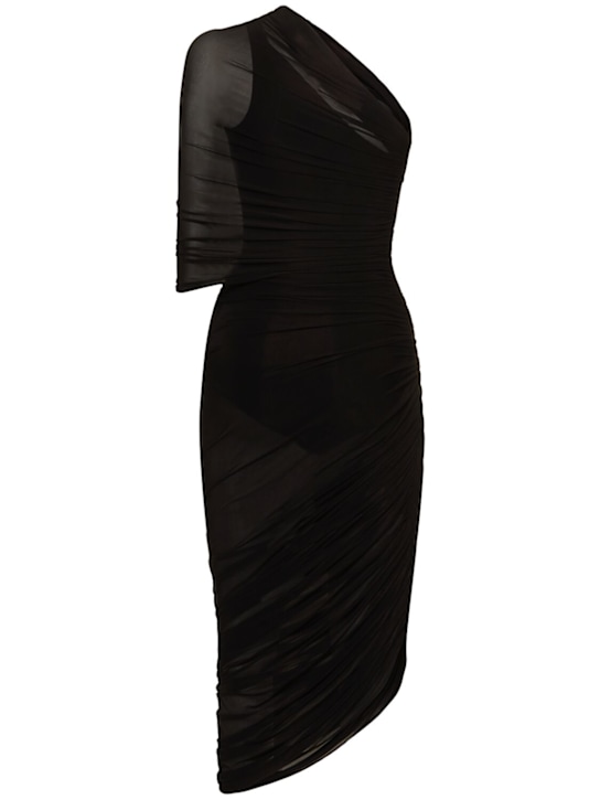 Magda Butrym Draped jersey one sleeve midi dress 4 Magda Butrym Draped jersey one sleeve midi dress