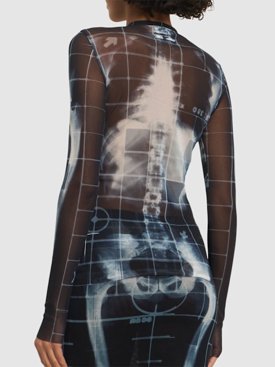 Jean Paul Gaultier Squeletor printed mesh long sleeve top 3 Jean Paul Gaultier Squeletor printed mesh long sleeve top