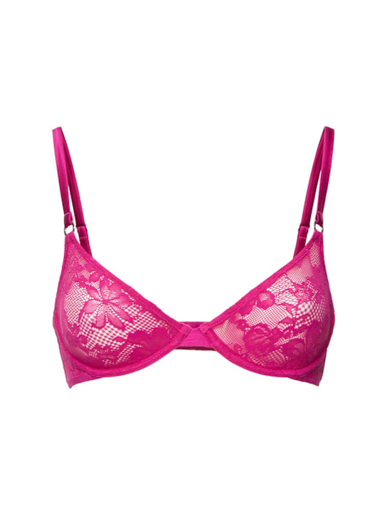 Fleur Du Mal Le Stretch lace & silk demi bra