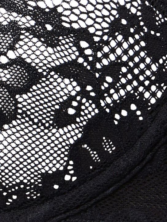 Fleur Du Mal Le Stretch lace & silk demi bra