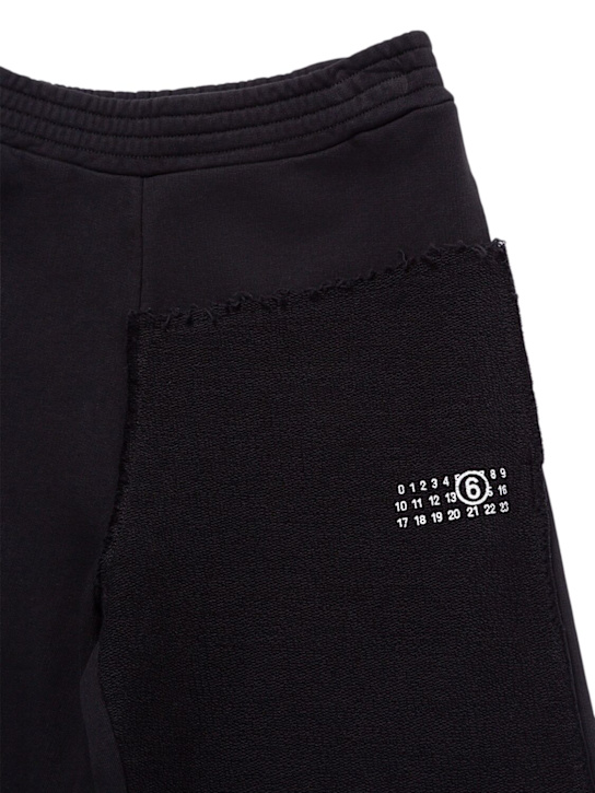 MM6 Maison Margiela Printed cotton bi-material sweatpants