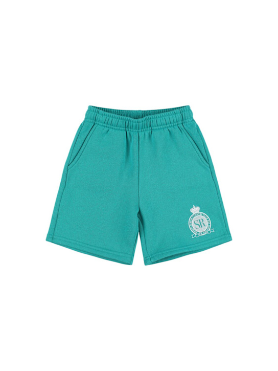 Sporty & Rich Royal Club printed cotton blend shorts