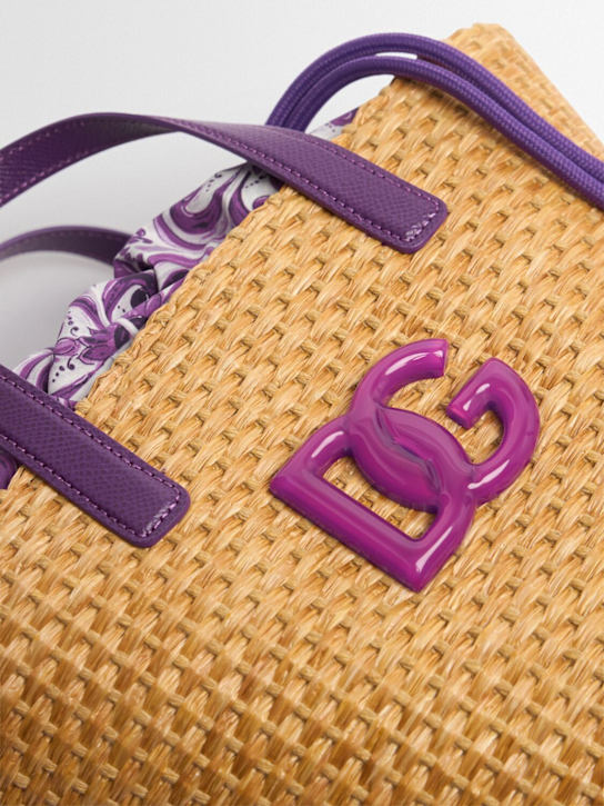 Dolce&Gabbana Embroidered logo raffia tote bag 3 Dolce&Gabbana Embroidered logo raffia tote bag