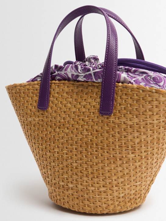 Dolce&Gabbana Embroidered logo raffia tote bag 4 Dolce&Gabbana Embroidered logo raffia tote bag