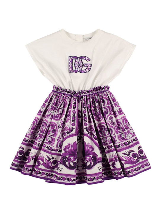 Dolce&Gabbana Printed cotton jersey dress