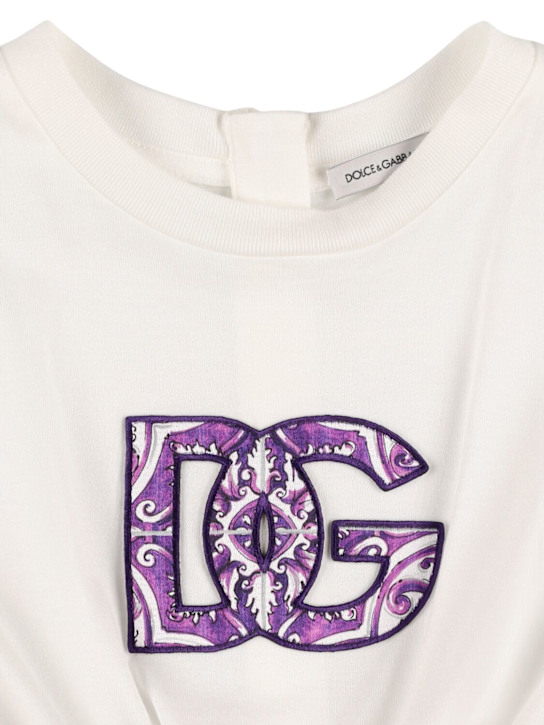 Dolce&Gabbana Printed cotton jersey dress