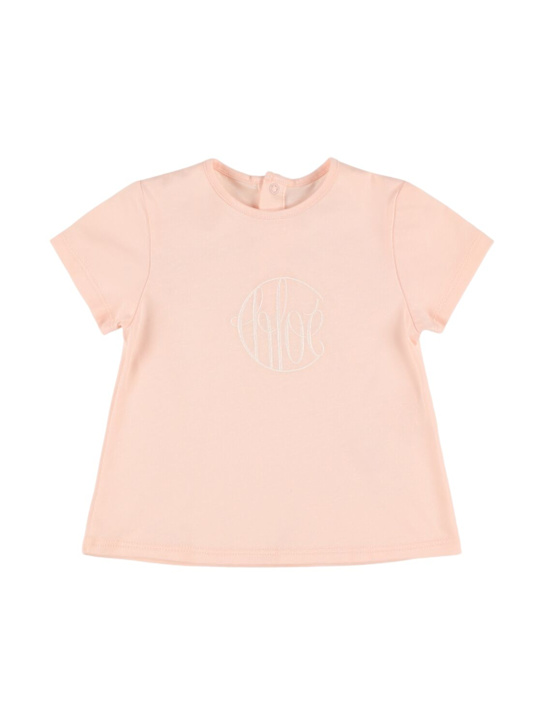 Chloé Embroidered cotton jersey t-shirt