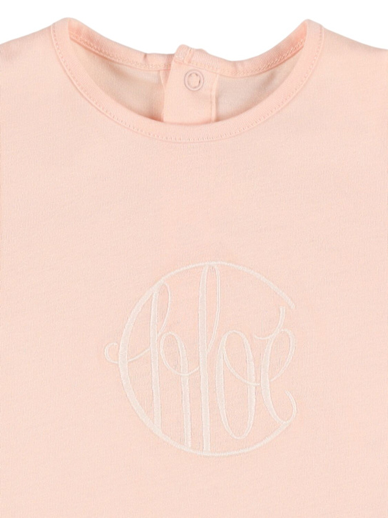 Chloé Embroidered cotton jersey t-shirt