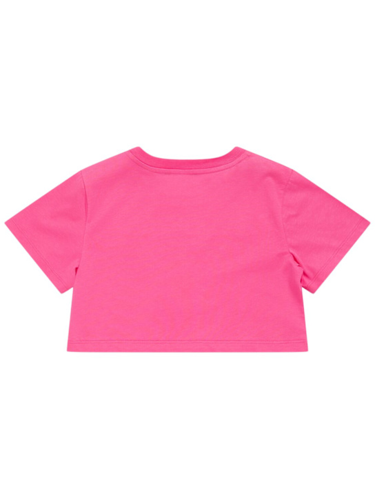 Balmain Printed cotton jersey cropped t-shirt 3 Balmain Printed cotton jersey cropped t-shirt