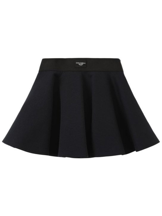 Dolce&Gabbana Cotton mini skirt w/logo