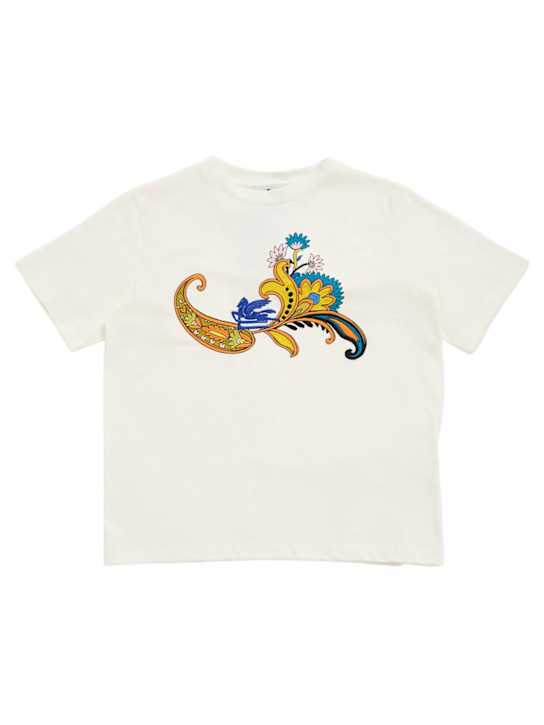 Etro Embroidered cotton jersey t-shirt