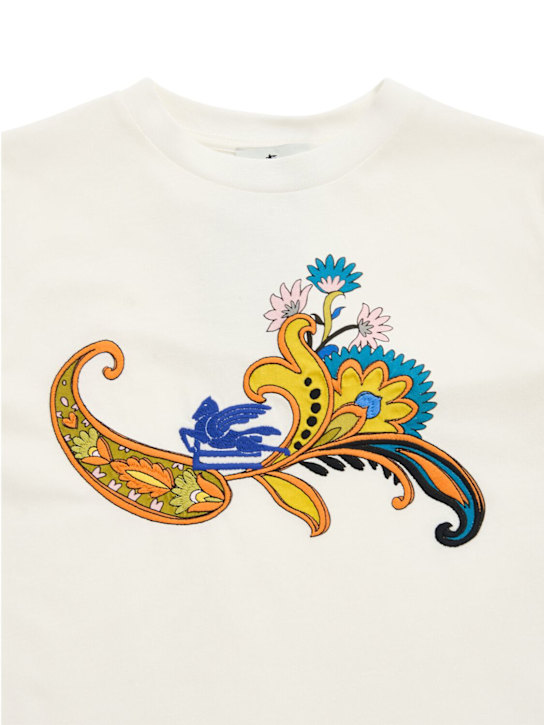 Etro Embroidered cotton jersey t-shirt