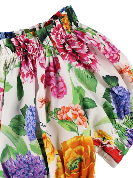Dolce&Gabbana Flower printed cotton crop top
