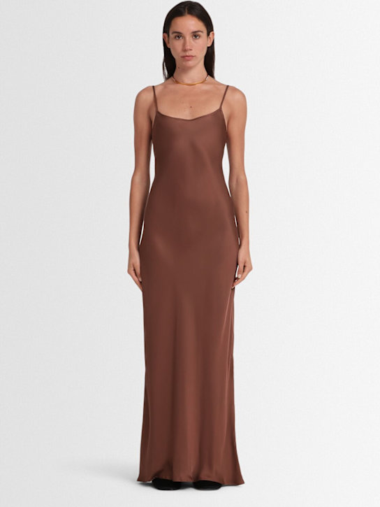 Annagreta Agata floor-length satin slip dress
