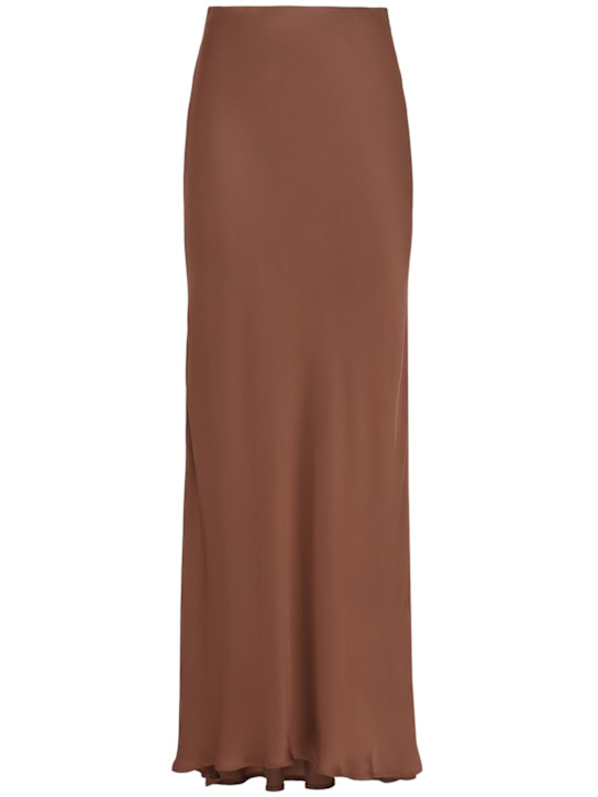Annagreta Maia viscose satin maxi skirt