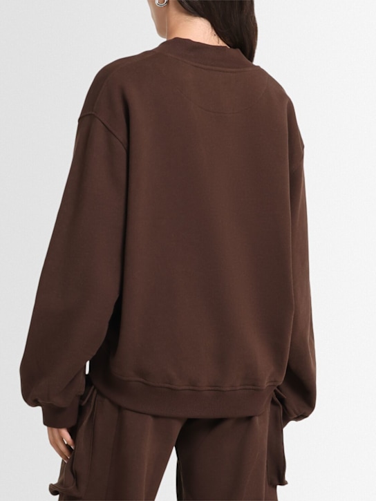 The Attico Double cotton jersey v-neck sweatshirt 3 The Attico Double cotton jersey v-neck sweatshirt